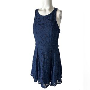 LuLus | Lulus Navy Blue Lace Formal Dress
